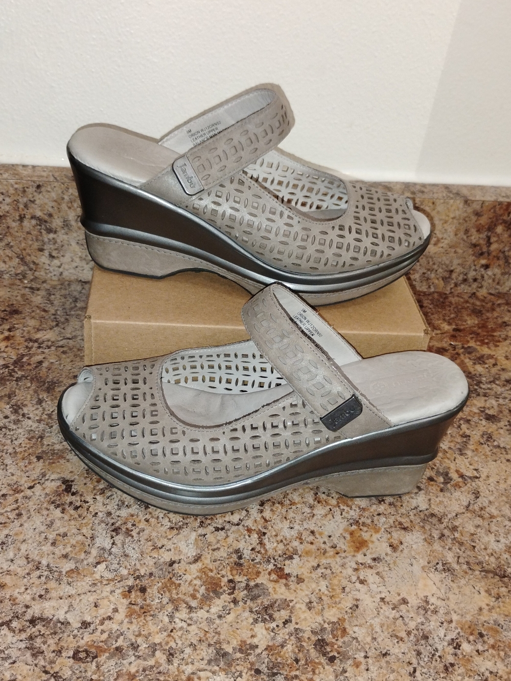 Jambu Touring Too wedge shoeWomen’s Wedge Sandals in Taupe with Perforated Upper